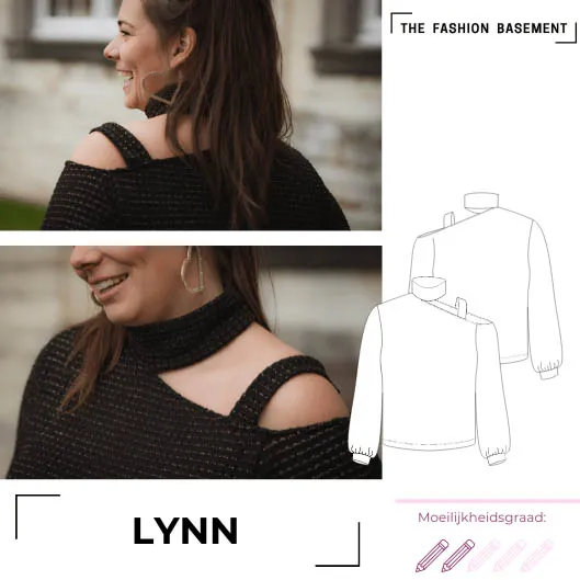 Modelpatroon trui 'Lynn' van "The Fashion Basement"